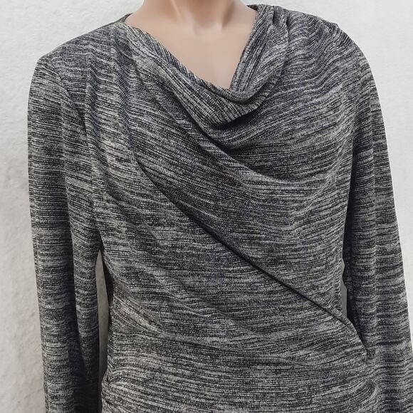 Sophie Max‎ Sweater Dress Womens X-Large Lightweight Black Grey Silver NWT - Picture 4 of 14